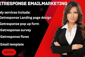 setup getresponse flows design landingpage popup survey email template for store