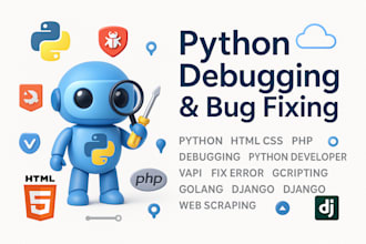 fix, edit, debug or optimize your python script, python program code, html, php