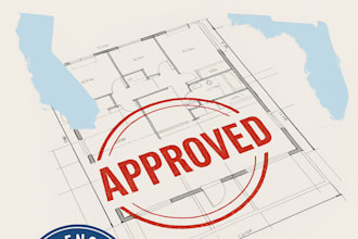 provide licensed architectural california stamp and florida seal for city permit