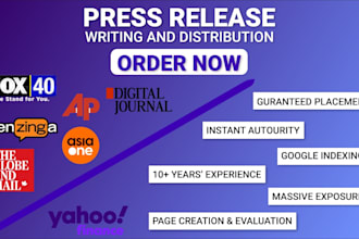 do premium seo press release and pr distribution or article writting in 24hr