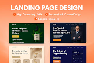 design figma landing page, landing page UI UX, website mockup, sales page design