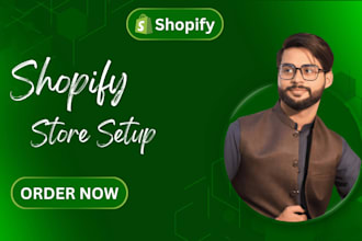 set up shopify theme, upload content, and manage your store