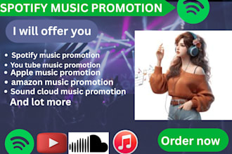 do spotify promotion, itunes promotion, apple music to genuine listeners