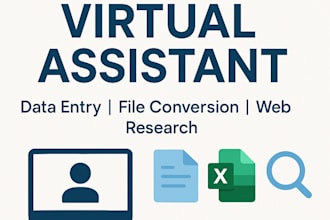 professional virtual assistant for data entry and admin tasks