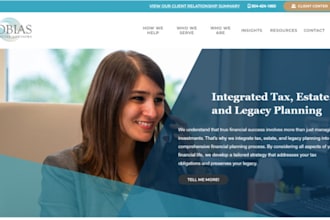 build financial advisor website, business finance coach, financial planning bus