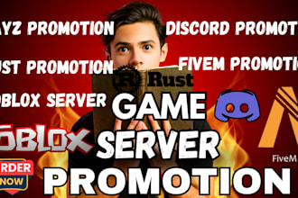 discord promotion,rust server, dayz server, fivem server organically