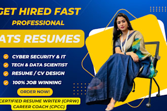 write professional ats resumes for cybersecurity, IT, tech, and engineering role