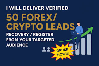 deliver verified forex, crypto, bank, binance, coinbase targeted leads
