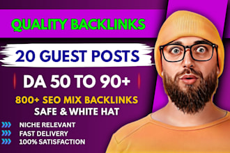do guest post service and publish article, premium guest post with SEO backlinks