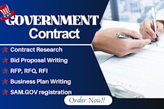 write rfp, rfq, rfi, winning bid proposal, contact research, government contract