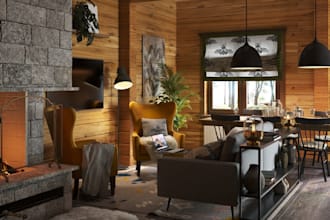 do timber frame porch, 3d wood house, steel, wooden structure design, 3d render