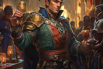 do a dnd character art and dnd character art