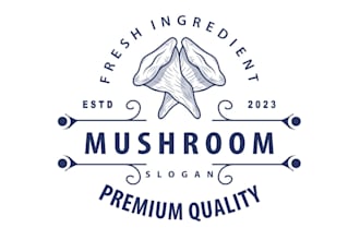 create an awesome mushroom logo with unlimited revision