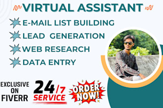 be your virtual assistant for email list building, data entry, lead generation