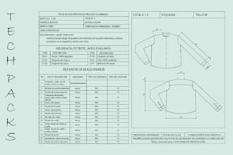 create detailed tech packs for your clothing brand