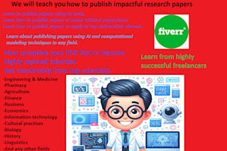 teach you publishing research and review articles  with and without laboratory