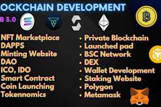 develop secure smart contracts, dapps, and defi solutions on eth, sol, polygon