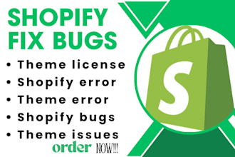 shopify bug fix shopify coding shopify error and theme issues