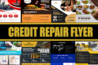 design professional credit repair, tax, real estate, and instagram flyers