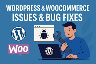 fix any wordpress website issue, error, problem, bug for you