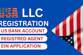 do US llc registration, ein application, open US bank for US and non US resident