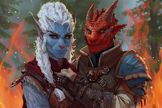dnd character art and dnd character art