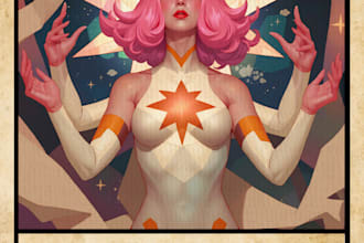 create mystical trading cards or oracle cards