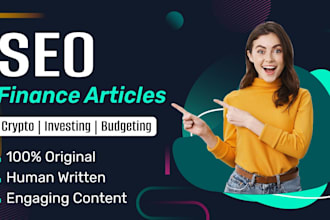 write SEO optimized finance articles for your website