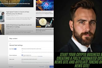 build a fully automated crypto news website and native token