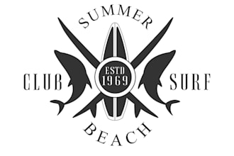 design professional surfing logo without any copyright