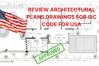 review architectural plans drawings for ibc code for USA