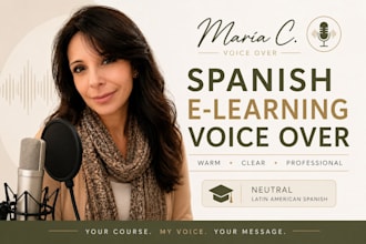 narrate your elearning course with a warm spanish voice