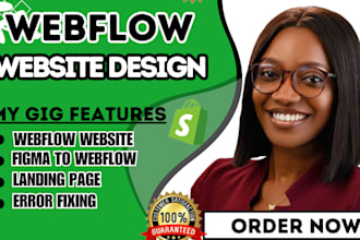 design, redesign or develop webflow website, webflow expert, figma to webflow