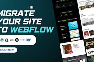 migrate your wix, squarespace, wordpress site to webflow