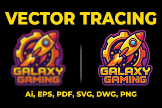 redraw, cleanup, vectorize logo, convert image to vector, png to vector