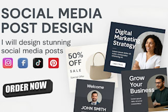 design stunning social media posts for instagram, facebook, and more