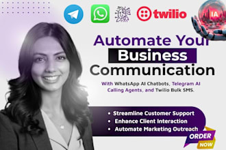 setup whatsapp ai chatbot integration, ai calling agent, twilo bulk sms