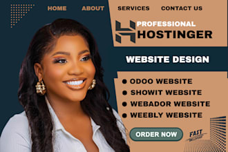design or redesign hostinger website, showit, odoo design, weebly webador, duda