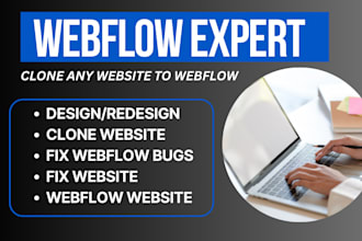 webflow landing page clone website to webflow website design or redesign webflow