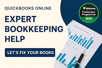 do quickbooks bookkeeping, accounts cleanup and reporting