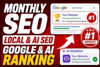 do monthly website local SEO and ai search optimization