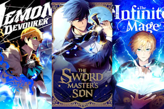 do anime manga comic cover art light novel cover comic book for webtoon webcomic
