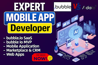 ai software developer to build bubble crm mvp adalo saas app web app