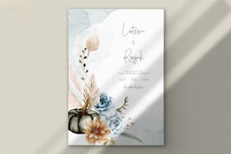 wedding invitation and birthday card design