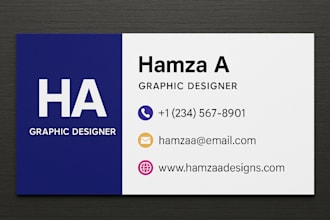 create custom professional visiting card and business card