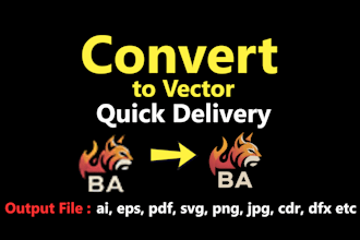 vectorize or redraw your logo quickly