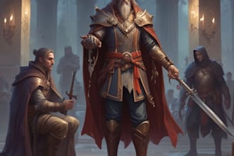 create a custom dnd party character illustrations