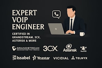 configure and fix your grandstream , asterisk , 3cx