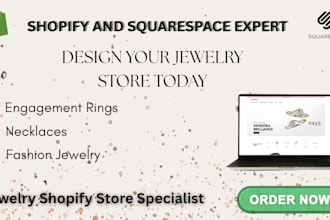design jewelry shopify store engagement ring necklace jewelry website