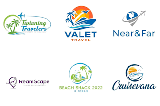 design creative modern travel, hotel, vacation and agency logo